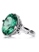 Smaragd Sterling Silber 925 Ring Vintage Stil vrc369s